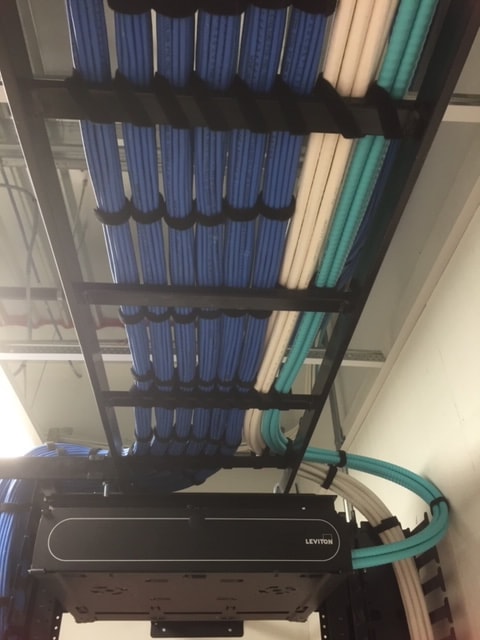 Organized network cabling installation